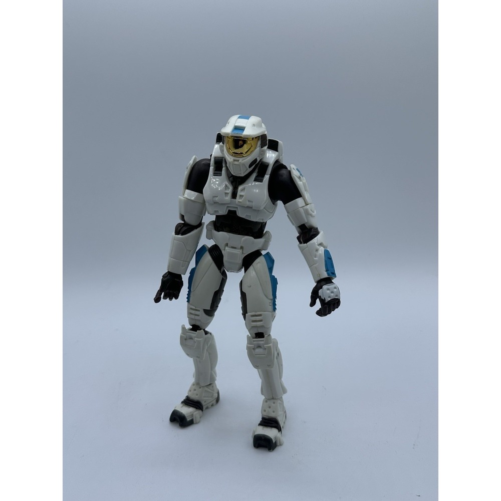 Halo 2 Series 2 White Spartan Joyride Studios Loose w/ Weapons 5.5" 2005 RARTE